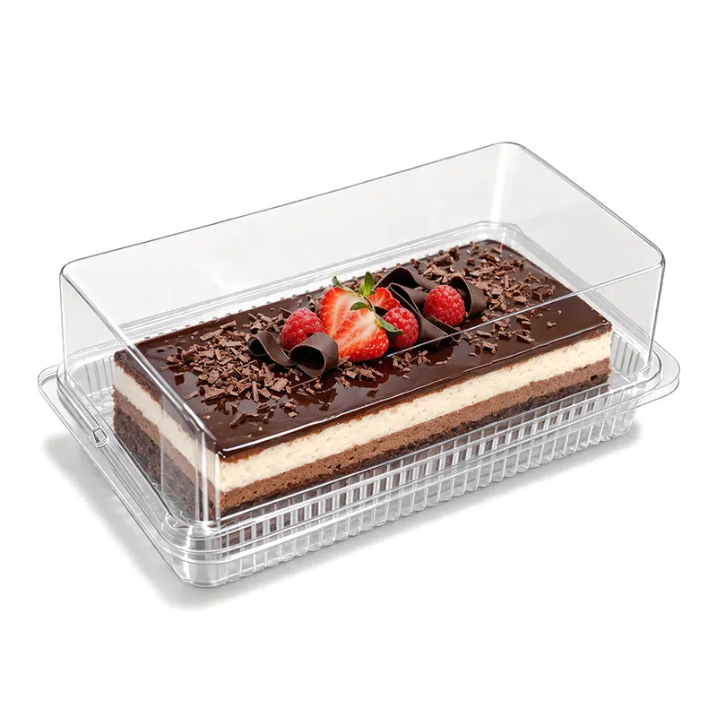 Caja para bizcocho con bisagra 18 x 23 x 8 cm por 120