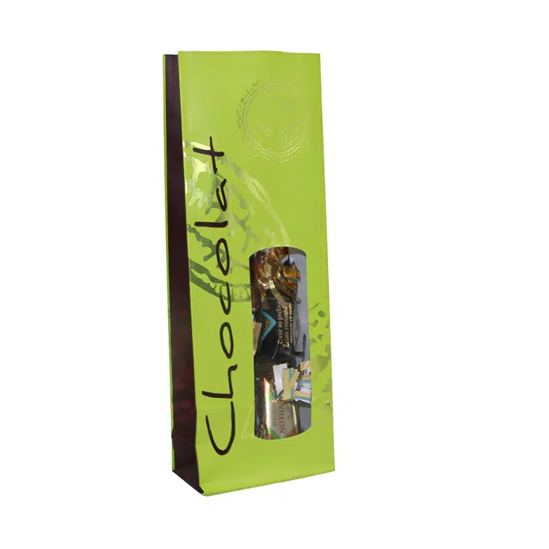 Paper bag “chocolate” lime confectionery 70 + 40 x 200 mm per 50