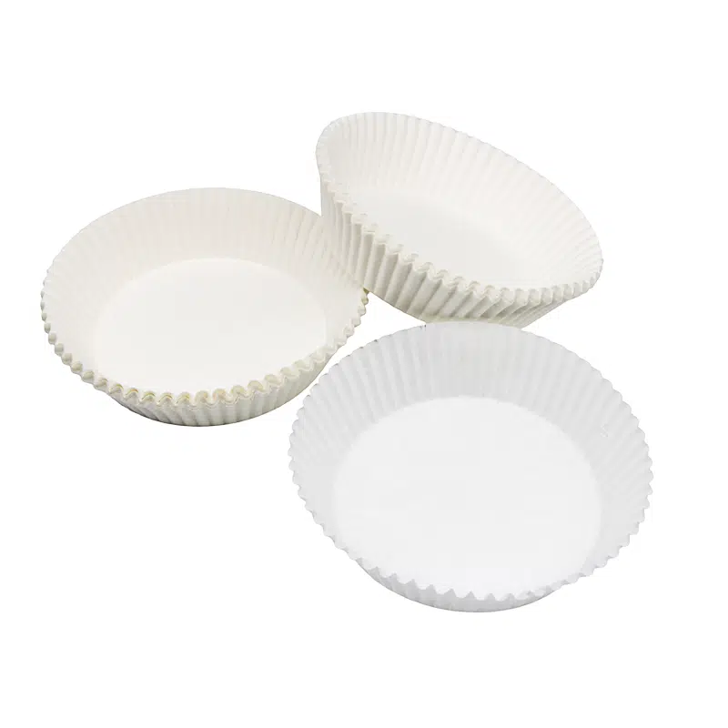 Round white pleated paper box 115 x 90 x 30 mm per 1000