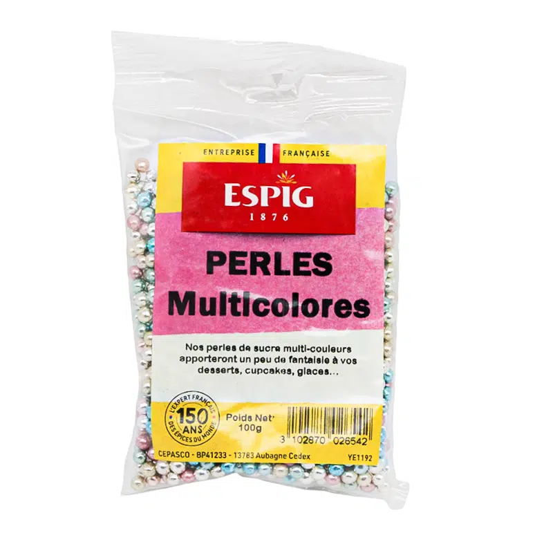 Multicolored edible pearls 100 gr
