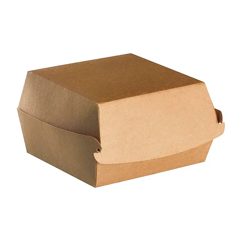 Caja de cartón para hamburguesas 165 x 150 x 110 mm por 100