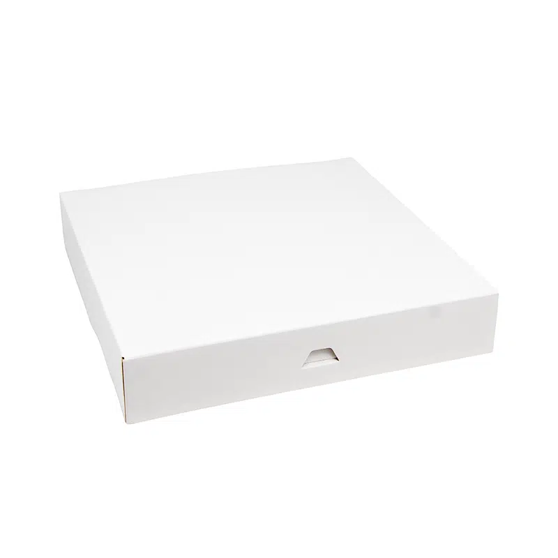 White cardboard pastry box 14 x 5 cm per 50