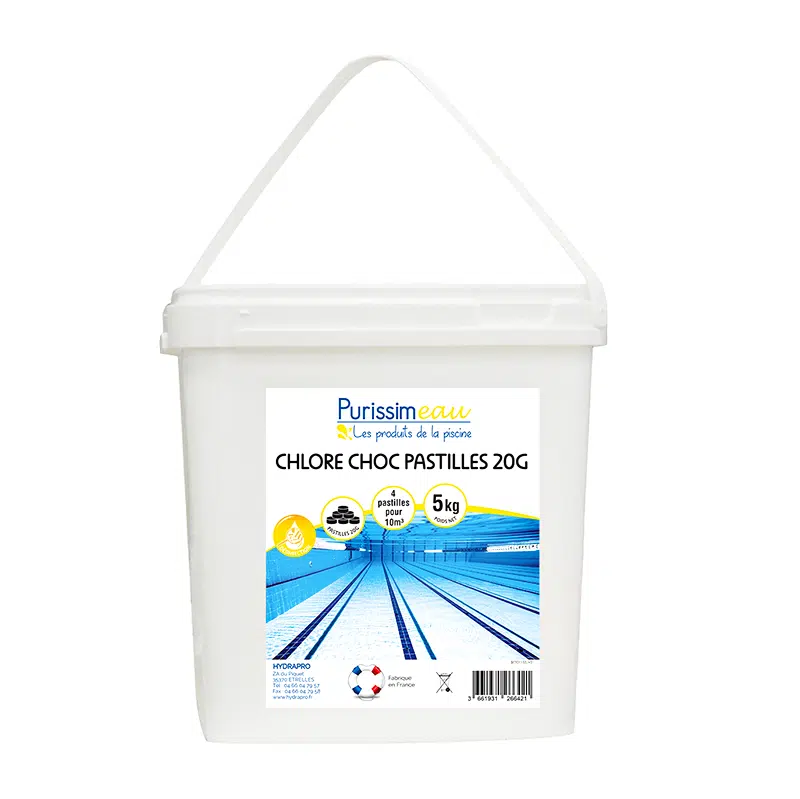 20 g de pastillas de cloro de choque por 5 kg
