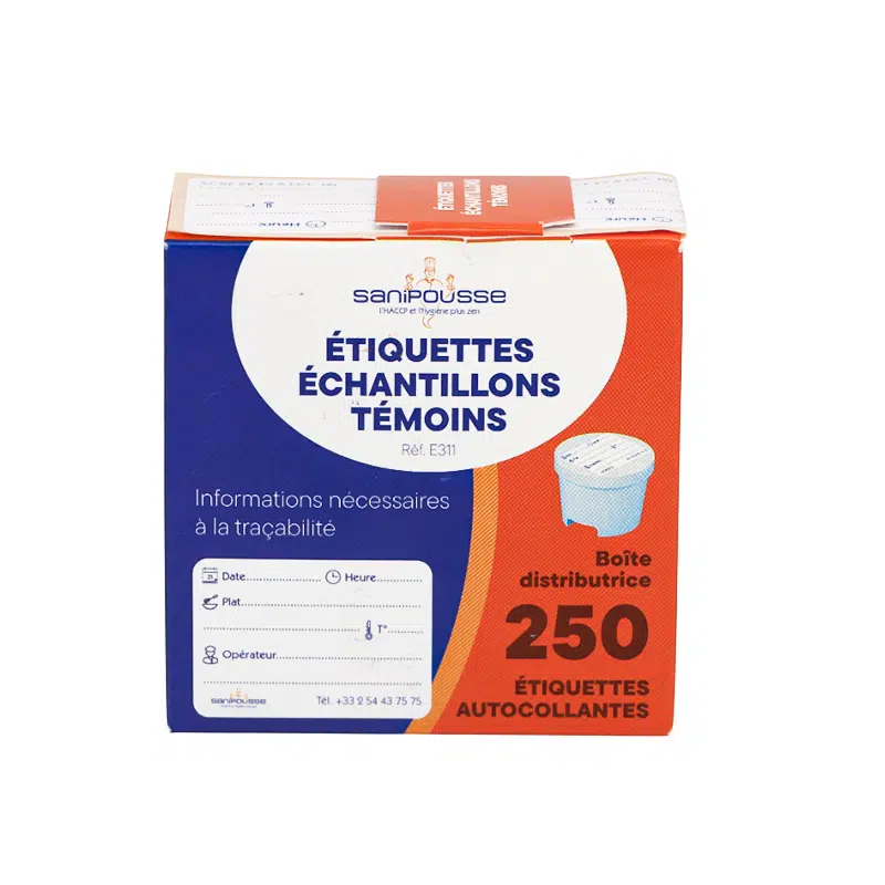 Boite de 250 étiquettes pour échantillons témoins