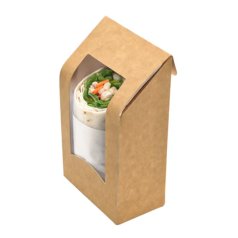 Kraft wrap box with window 150 x 93 x 53 mm, pack of 50