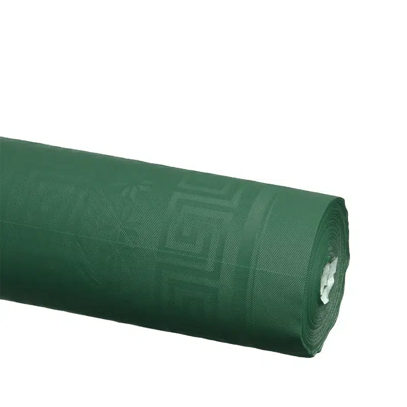 Nappe papier damassée vert sapin en rouleau 1,20 x 25 m