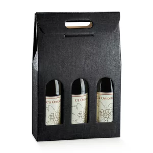 Étui 3 bouteilles noir