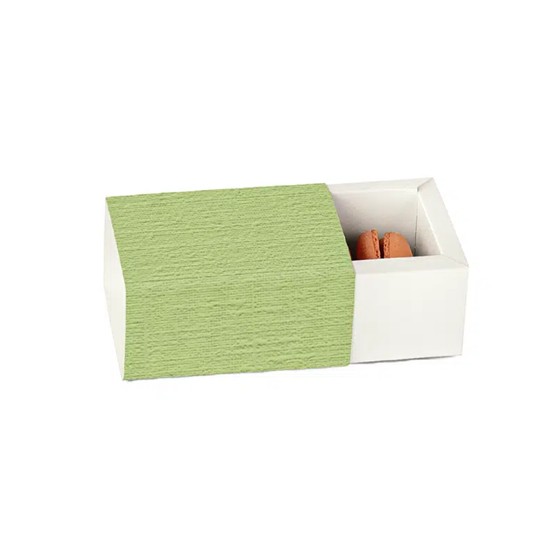 Green cardboard macaroon ruler 80 x 50 x 50 mm per 10