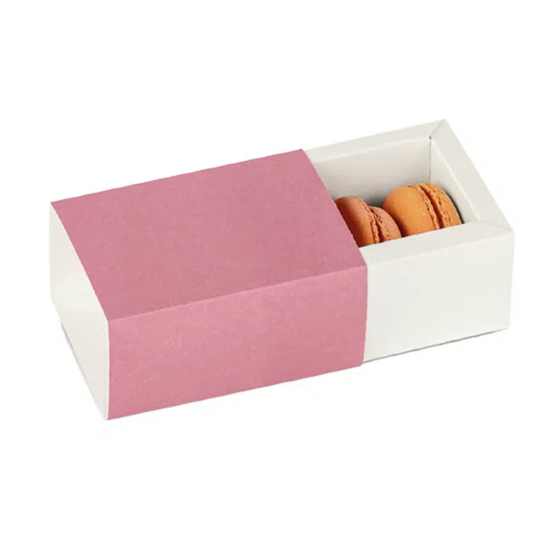 Réglette macarons carton rose 160 x 100 x 50 mm par 10