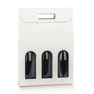 Étui 3 bouteilles blanc