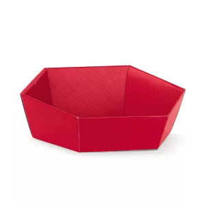 Corbeille carton rouge