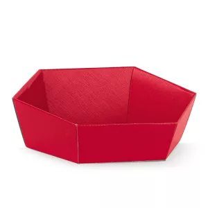 Corbeille carton rouge