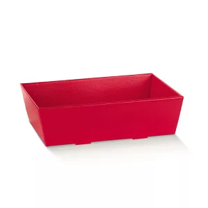Corbeille carton rouge