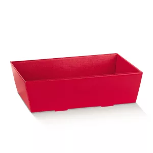 Corbeille carton rouge