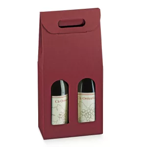 Étui 2 bouteilles bordeaux