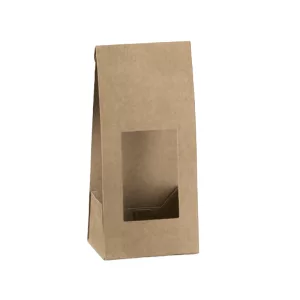 Caixa de confeitaria em cartão kraft 70 x 55 x 150 mm, embalagem de 10