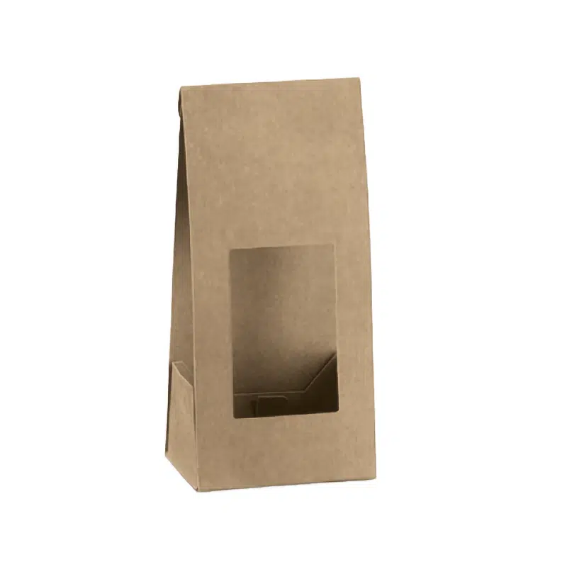 Caixa de confeitaria em cartão kraft 70 x 55 x 150 mm, embalagem de 10