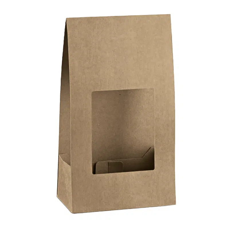 Boite sachet confiseries carton kraft 130 x 75 x 230 mm par 10