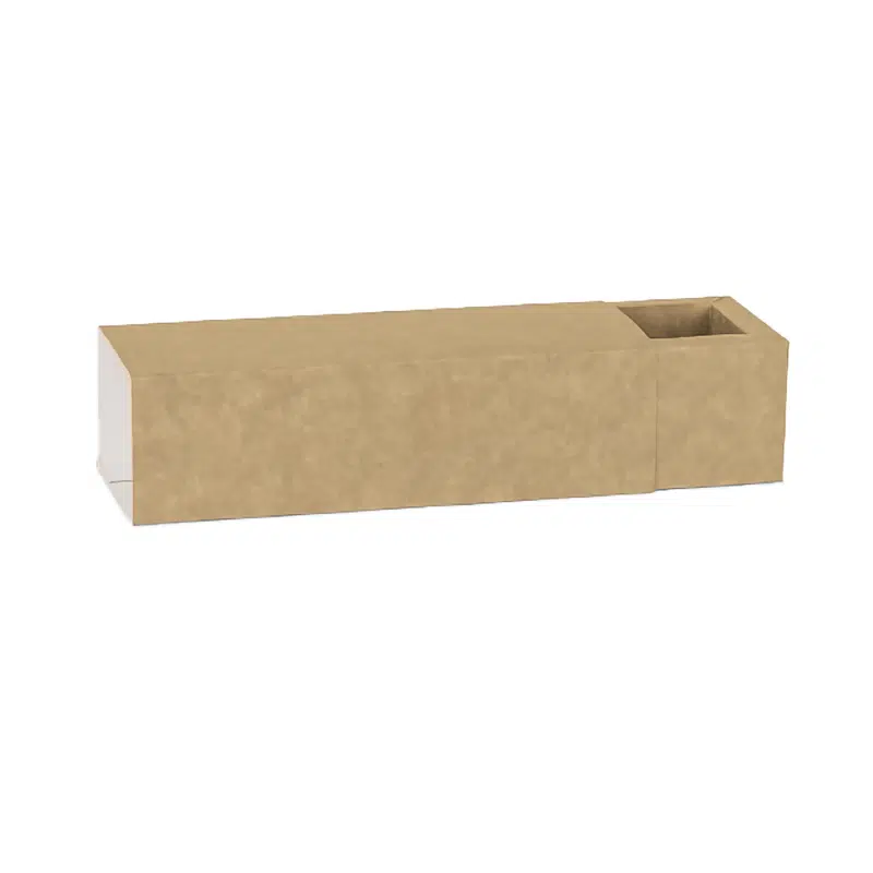 Réglette macarons carton kraft 160 x 50 x 50 mm par 10