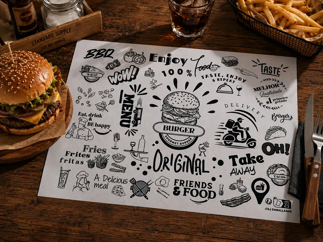 Papier burger ingraissable