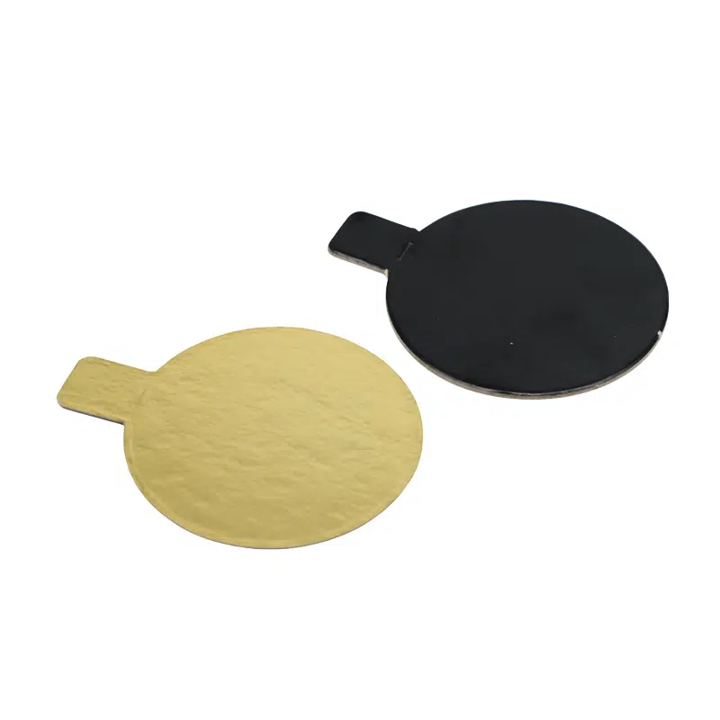 Suela redonda con lengüeta dorada/negra Ø6 cm por 200