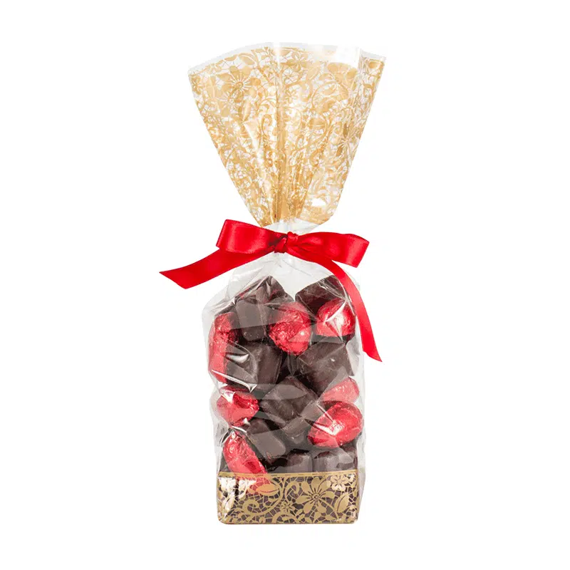 Gold lace confectionery bag 100 x 220 mm per 100