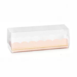 Étui macarons rose liseré
