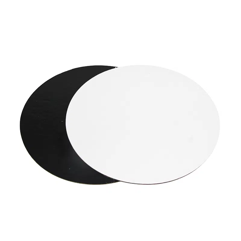 Support gâteau rond blanc / noir carton ø16 cm par 100