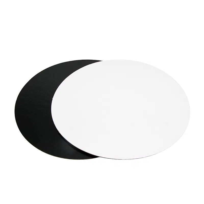 Support gâteau rond blanc / noir carton ø22 cm par 100