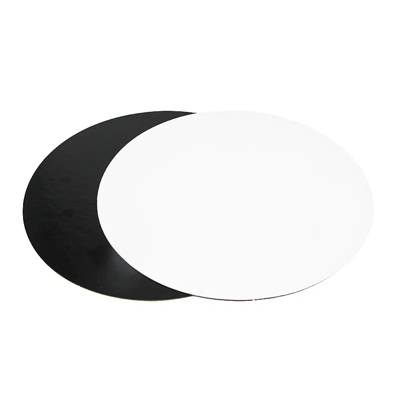 Kuchenständer rund weiß / schwarz Karton ø26 cm pro 100