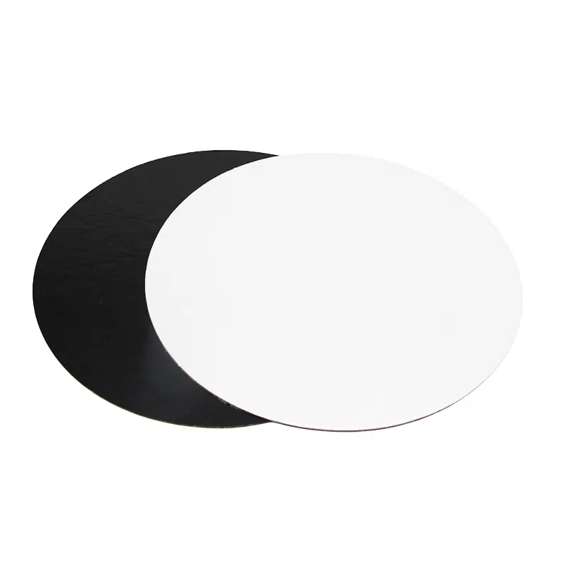 Support gâteau rond blanc / noir carton ø18 cm par 100