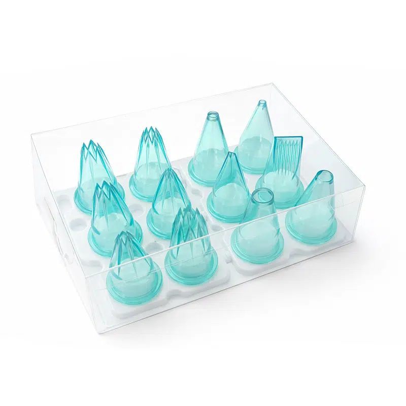 Douille pâtisserie décoration bleu ciel plastique par 12