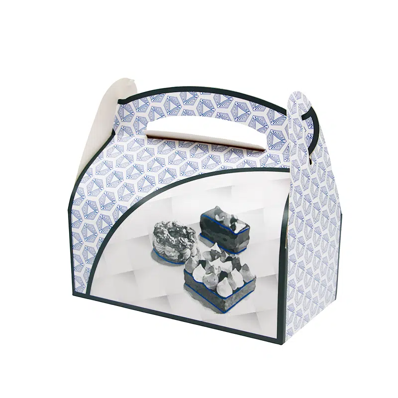 Gebäckschachtel mit Griff Arthur 16 x 18 x 7 cm 50 Stück