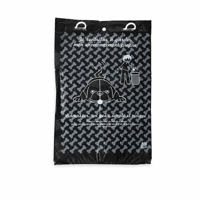 Plastic dog waste bags 9 microns 23 x 31 + 3 cm pack of 5000