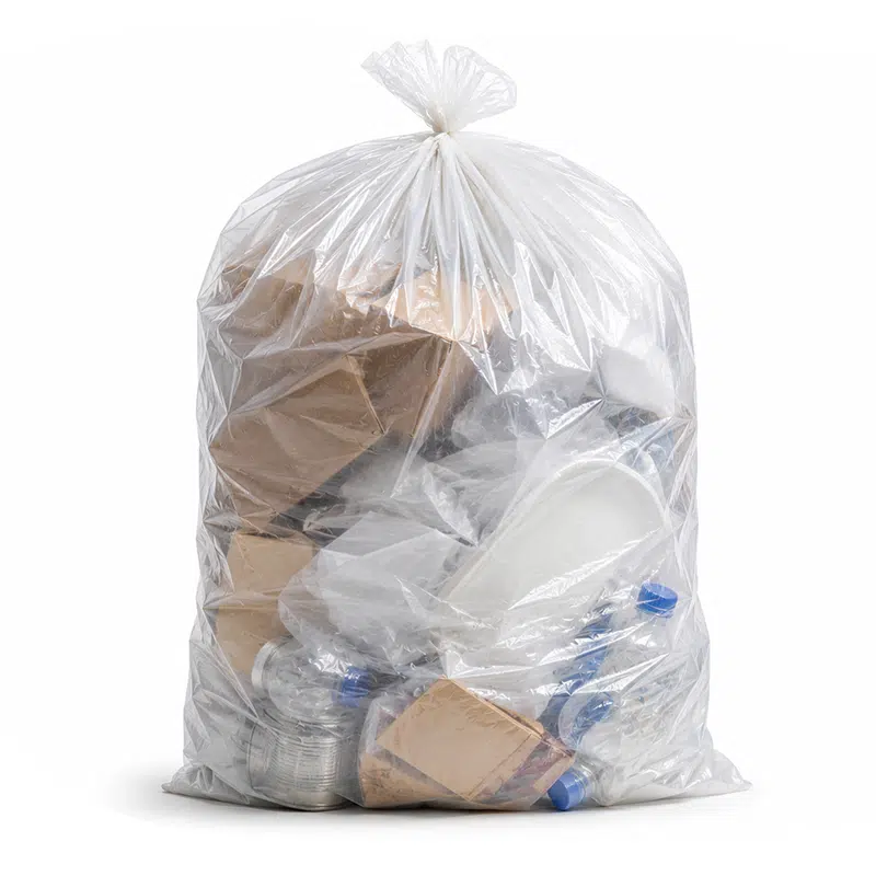 Transparent bin bag 130 litres 42 µ pack of 10
