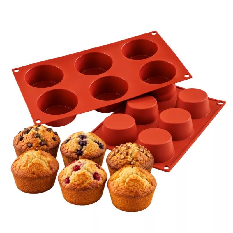 Moule à muffins en silicone 6 empreintes – Ø 7 cm – H 4 cm