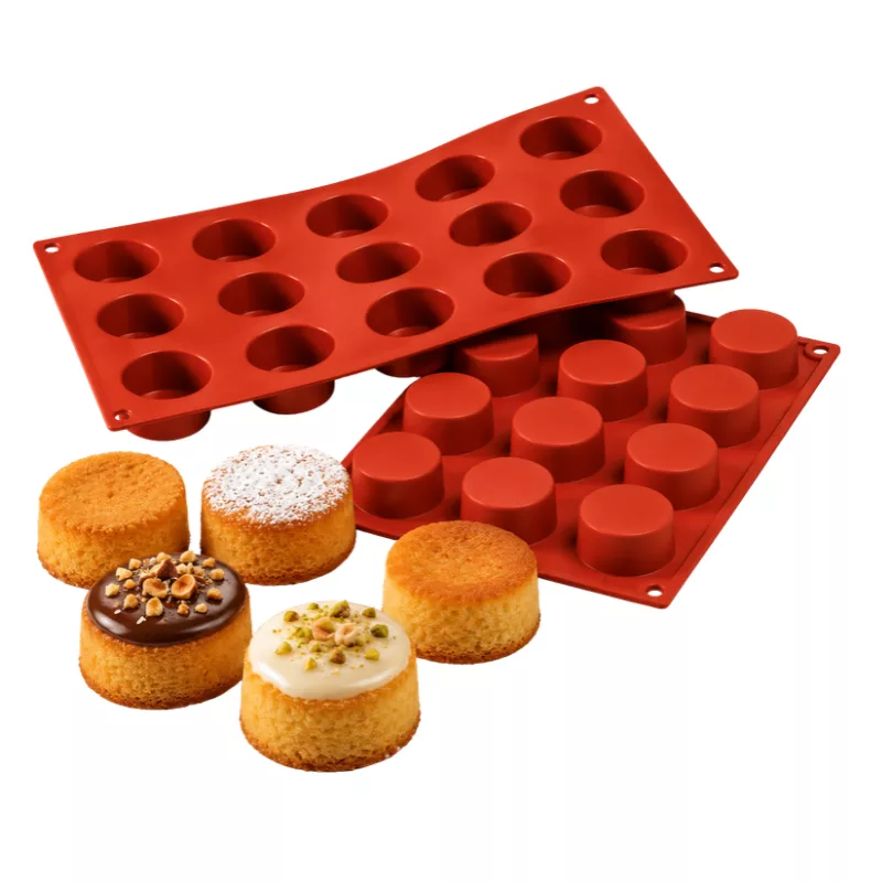 Moule petits fours 15 empreintes silicone – Ø 4 cm – H 2 cm