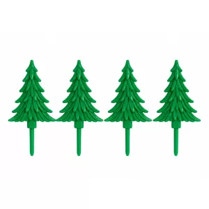 Décoration bûche sapin vert plat par 100