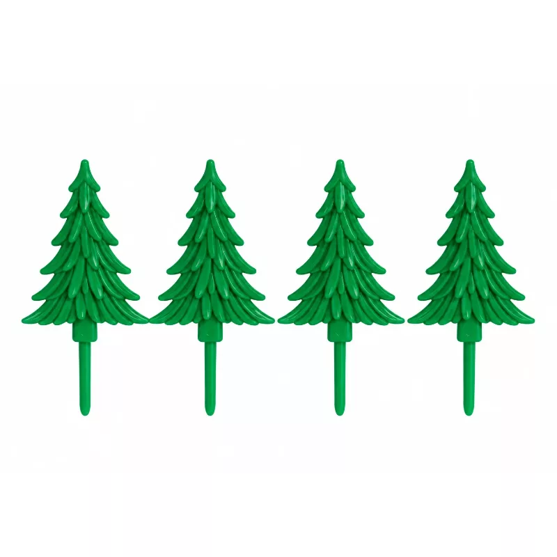 Décoration bûche sapin vert plat par 100