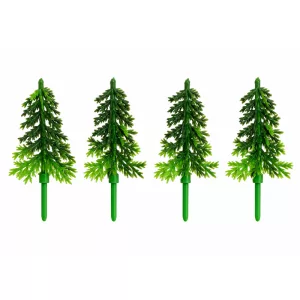 Décoration bûche sapin vert volume par 100