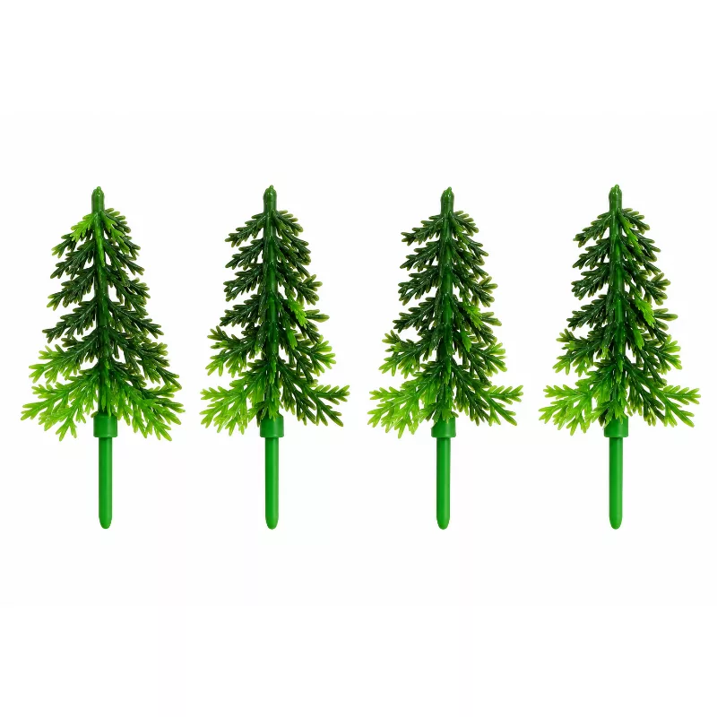 Décoration bûche sapin vert volume par 100